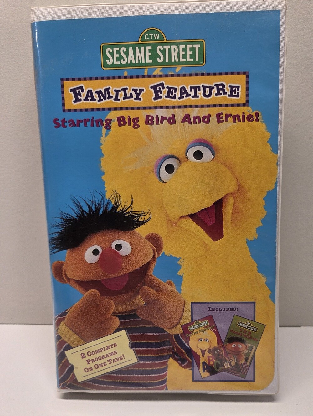 Vintage Sesame Street Family Feature: Big Bird & Ernie VHS Tape (1999) Clamshell